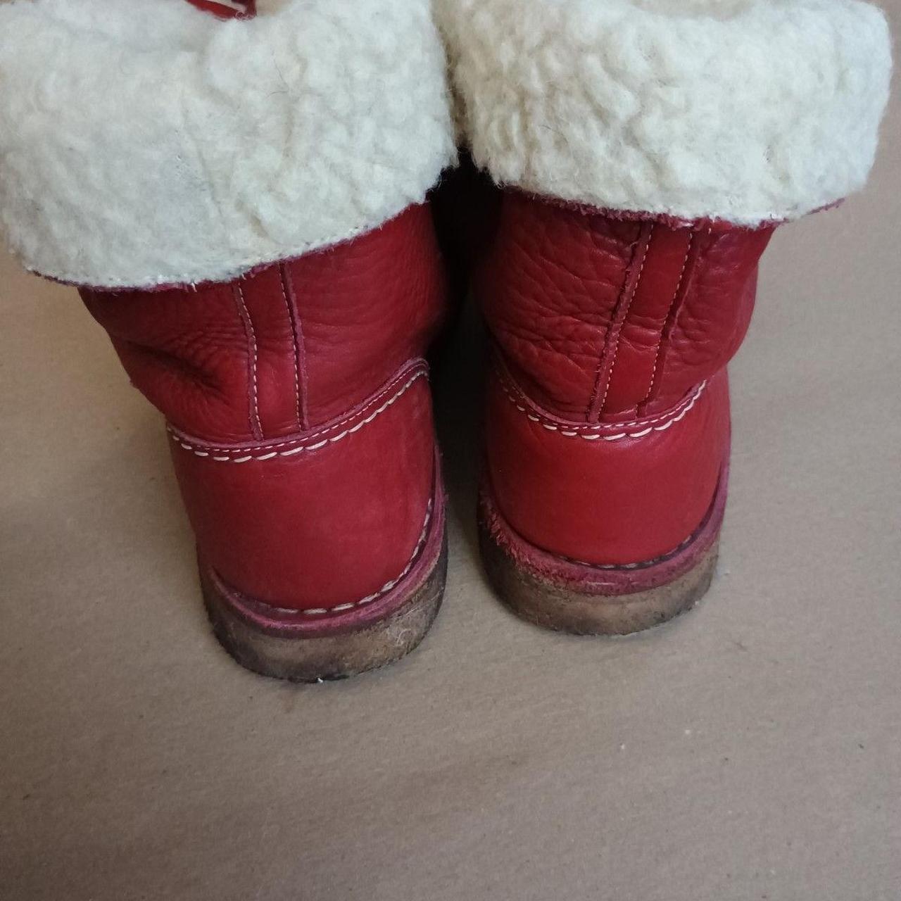 Source Unknown Women's Leather Boots - Red - US 8… - image 3