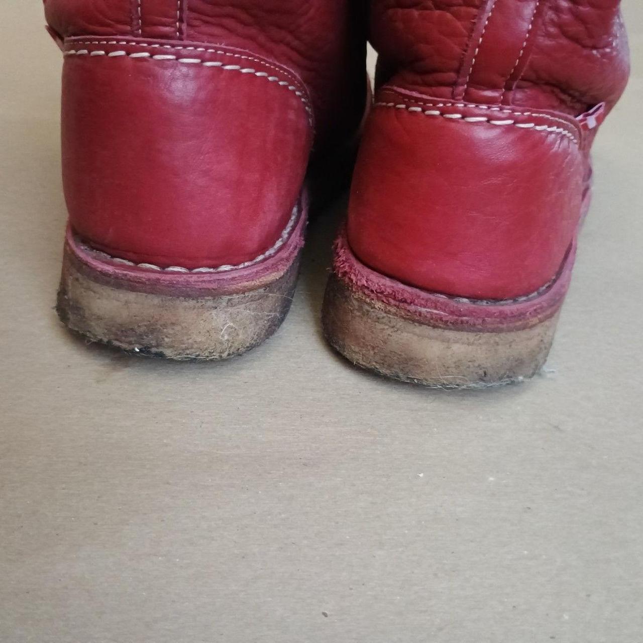 Source Unknown Women's Leather Boots - Red - US 8… - image 6