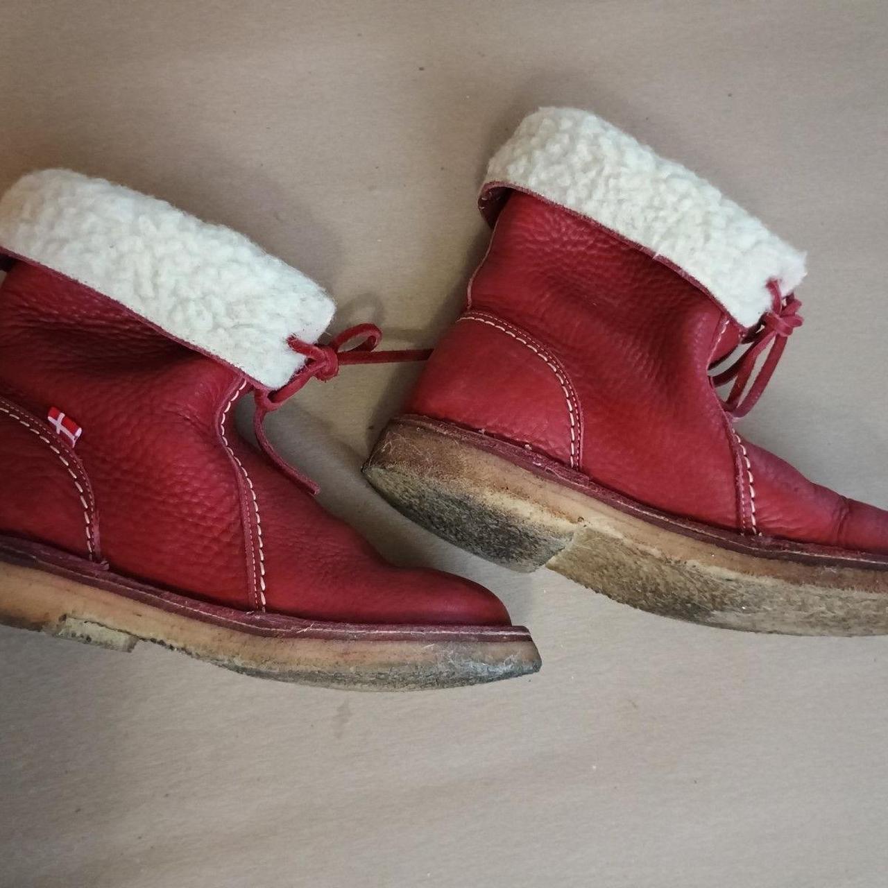 Source Unknown Women's Leather Boots - Red - US 8… - image 4