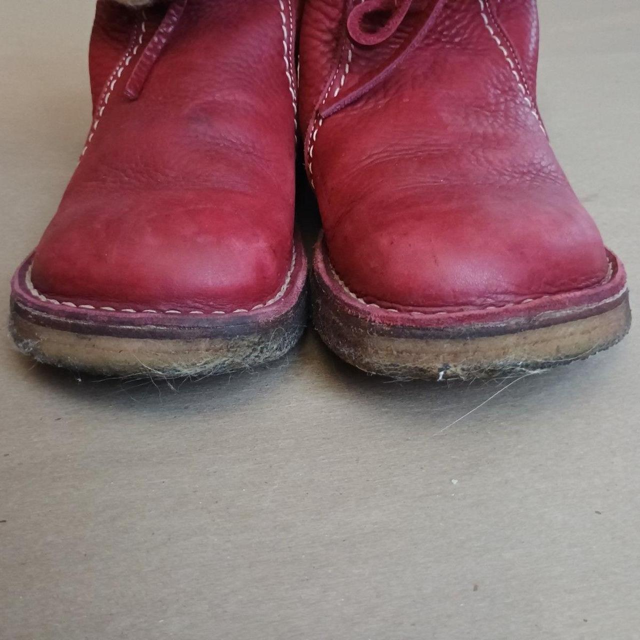 Source Unknown Women's Leather Boots - Red - US 8… - image 2