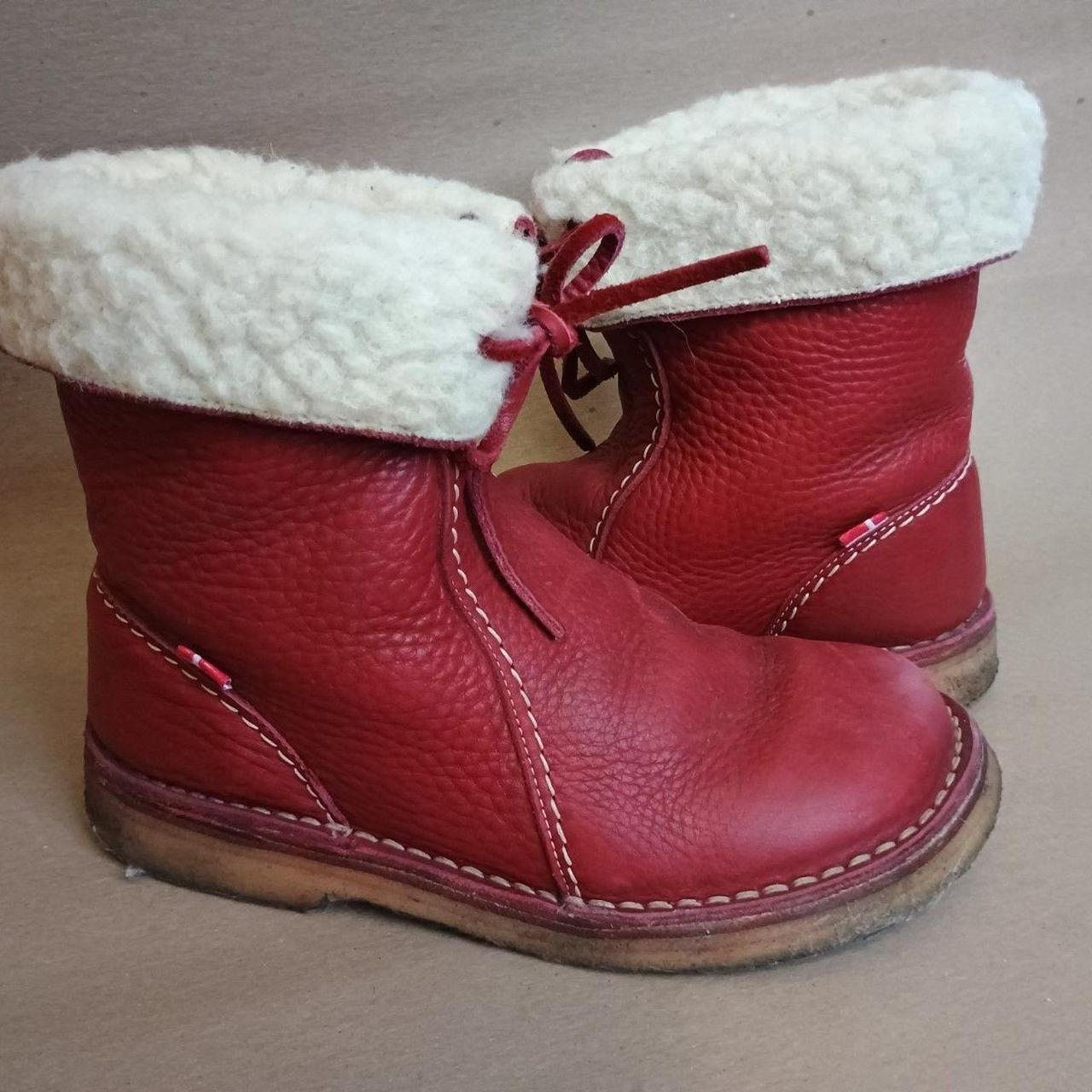 Source Unknown Women's Leather Boots - Red - US 8… - image 1