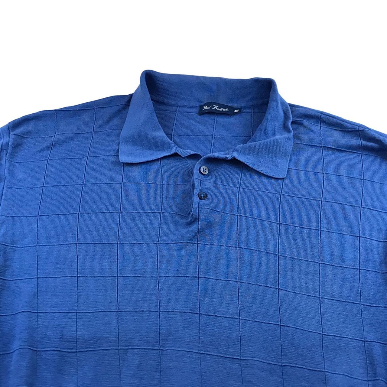 Paul Fredrick Mens Polo Shirt Size 4XL Windowpane Depop