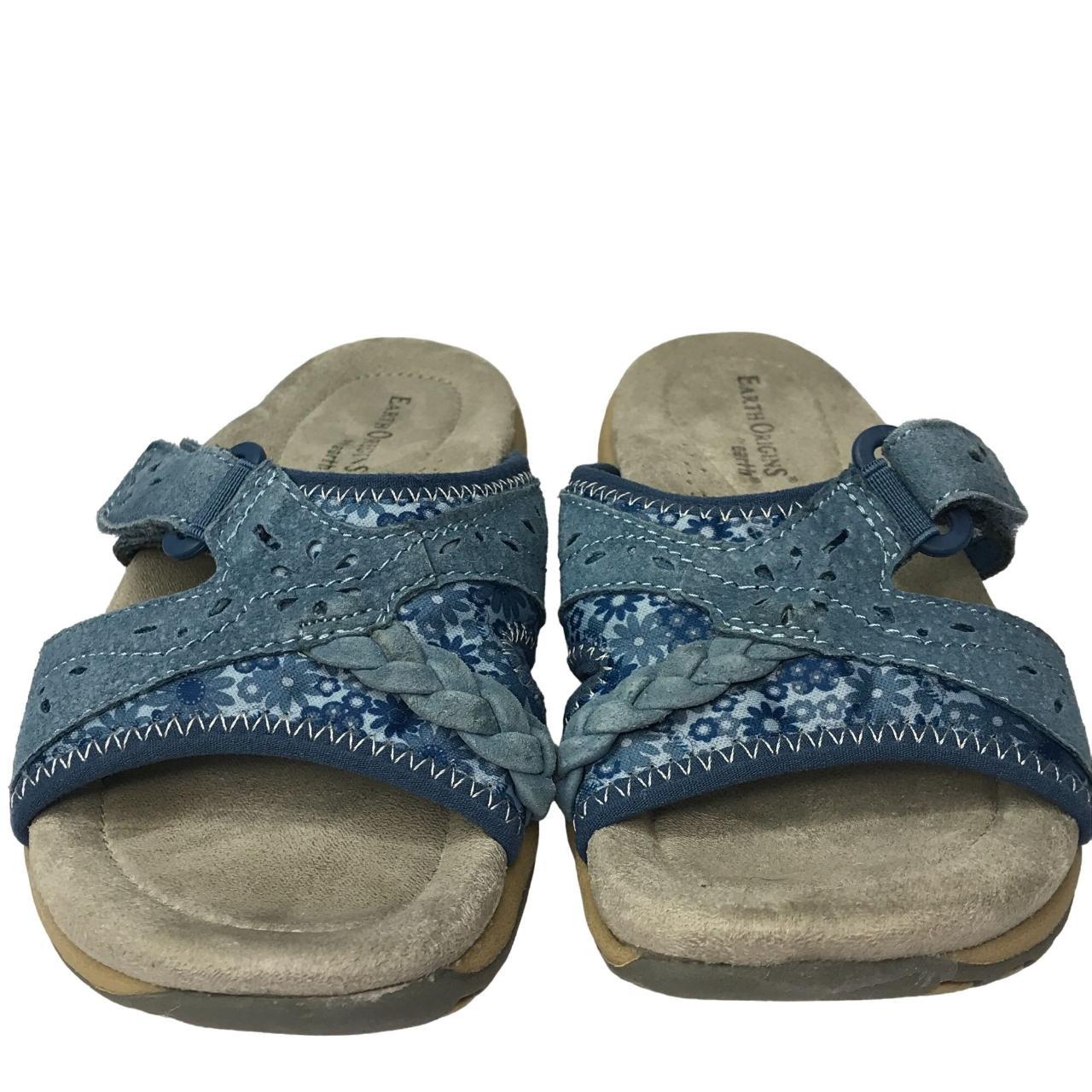 Earth Women's Blue Slides Depop