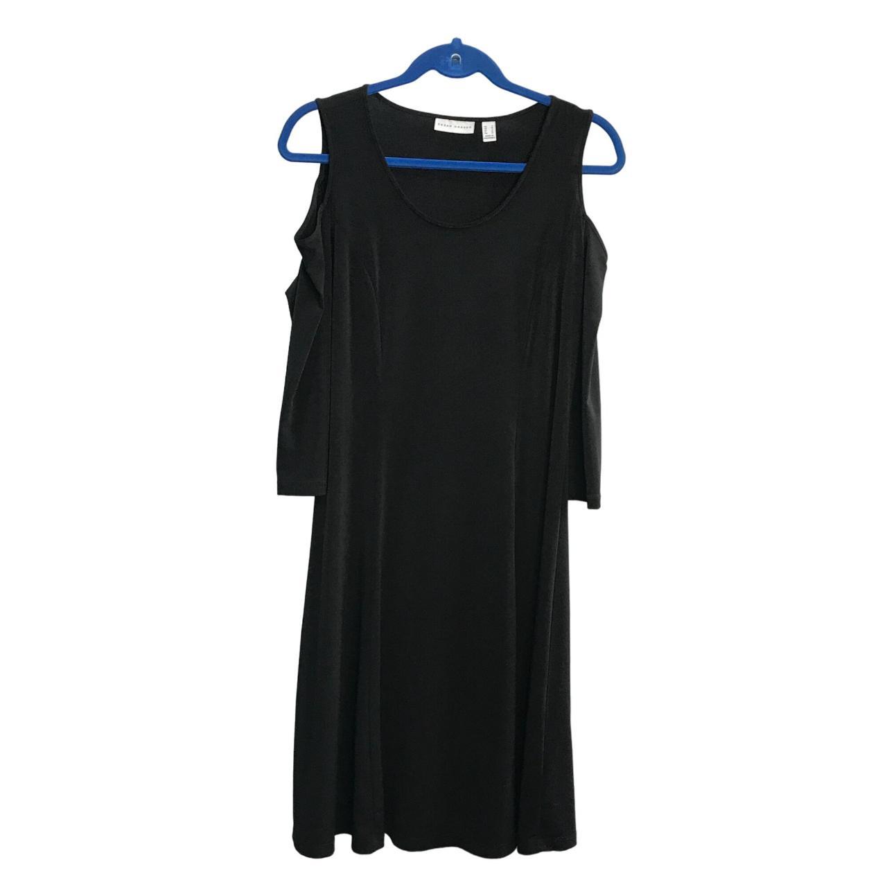 Susan Graver A-Line Cold Shoulder Dress Size S Midi... - Depop