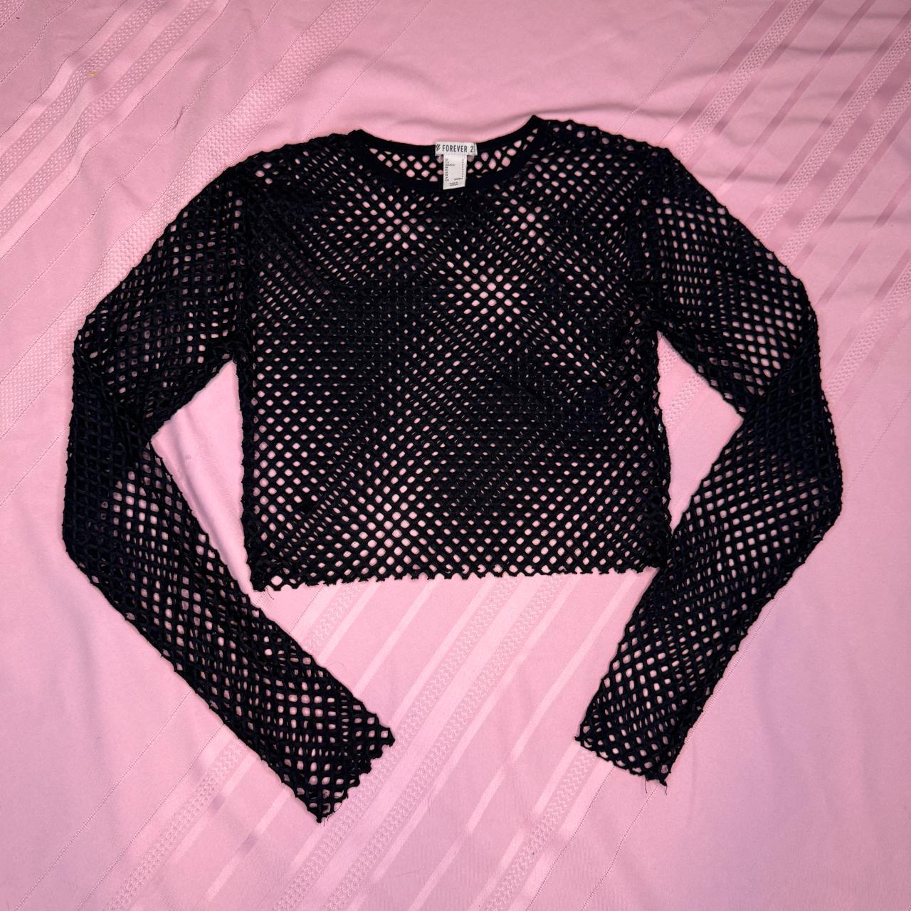 Forever 21 fishnet top Size small Comfortable. Depop