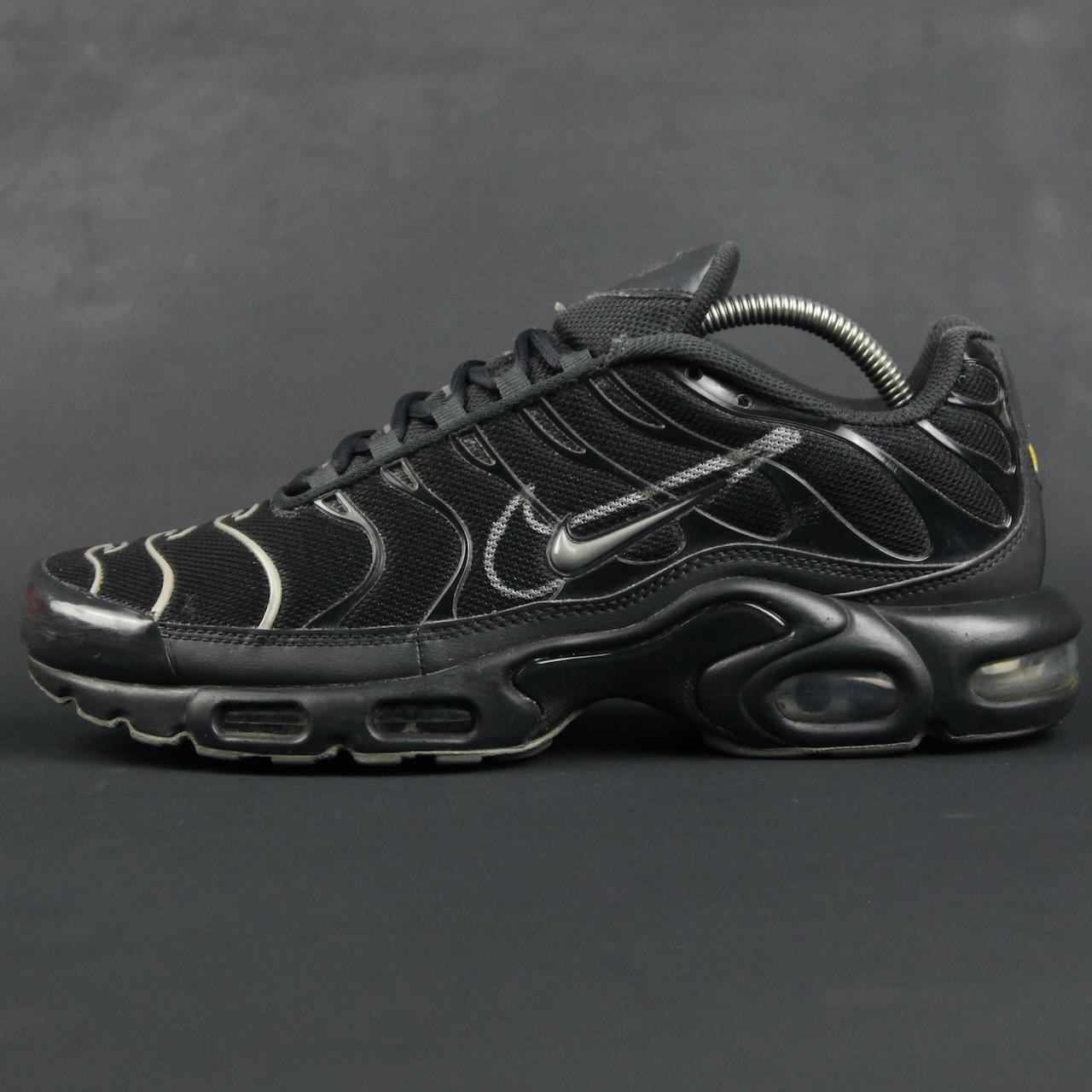 NIKE AIR MAX PLUS TN 'ALL BLACK GREY REFLECTIVE'... - Depop