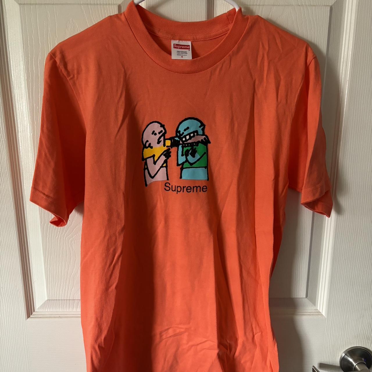 orange supreme shirt size: small - Depop