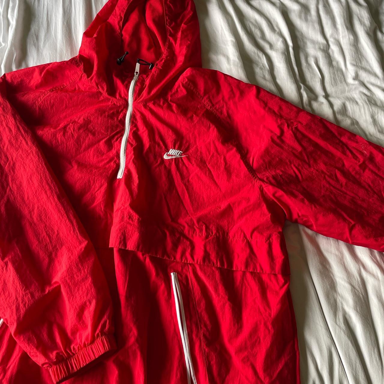 vintage nike quarter zip waterproof with barely... Depop