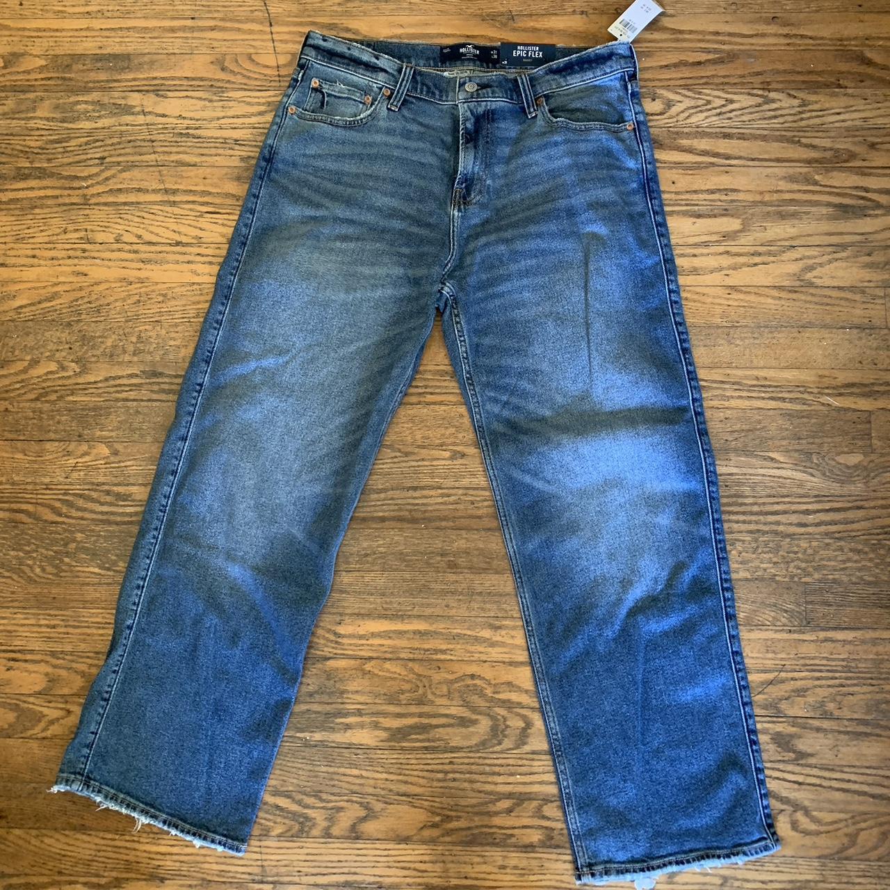 Hollister distressed baggy pants. Size 31x30. Brand... - Depop