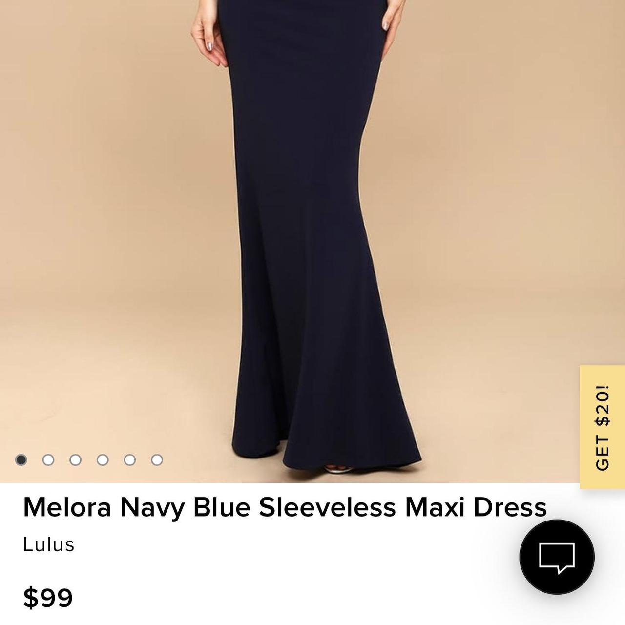 Melora navy blue shop sleeveless maxi dress