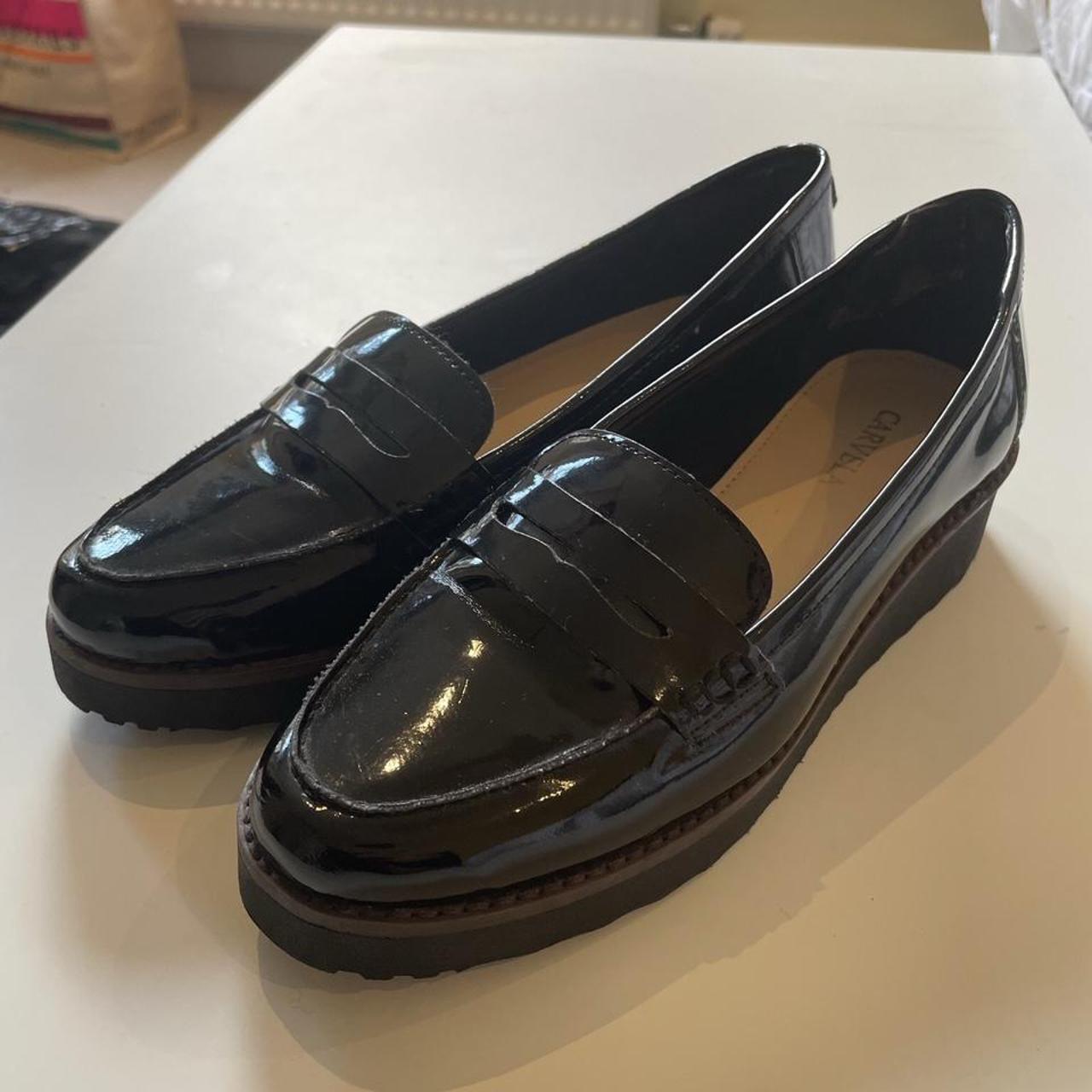 carvela black patent shoes