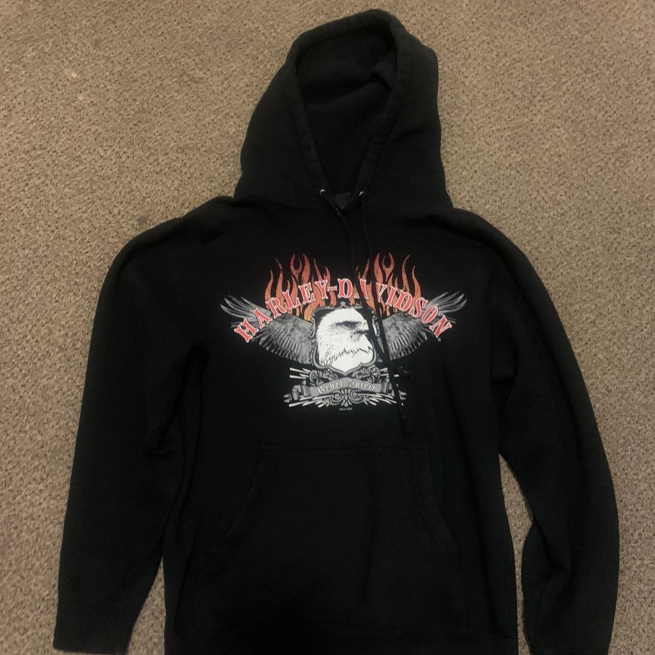 extremely rare thrifted harley davidson hoodie.... - Depop