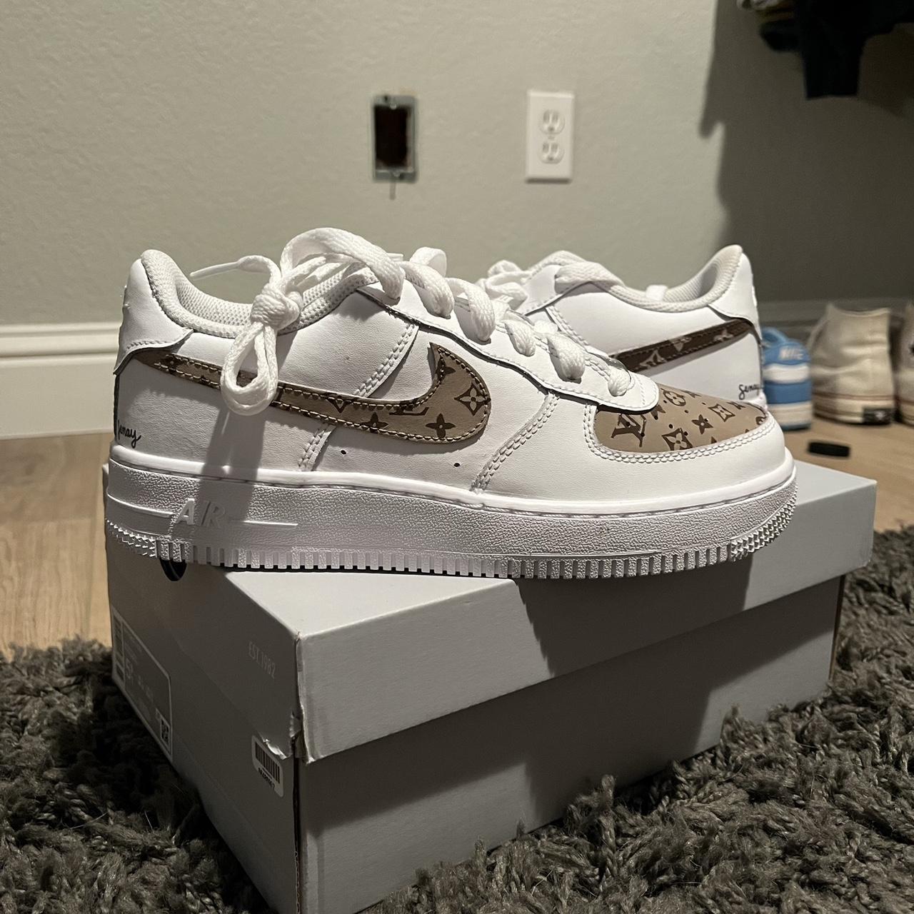 Custom air force ones never worn airforceone custom Depop