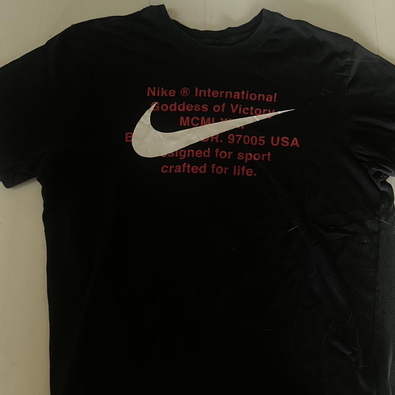 Black Nike t shirt size m - Depop