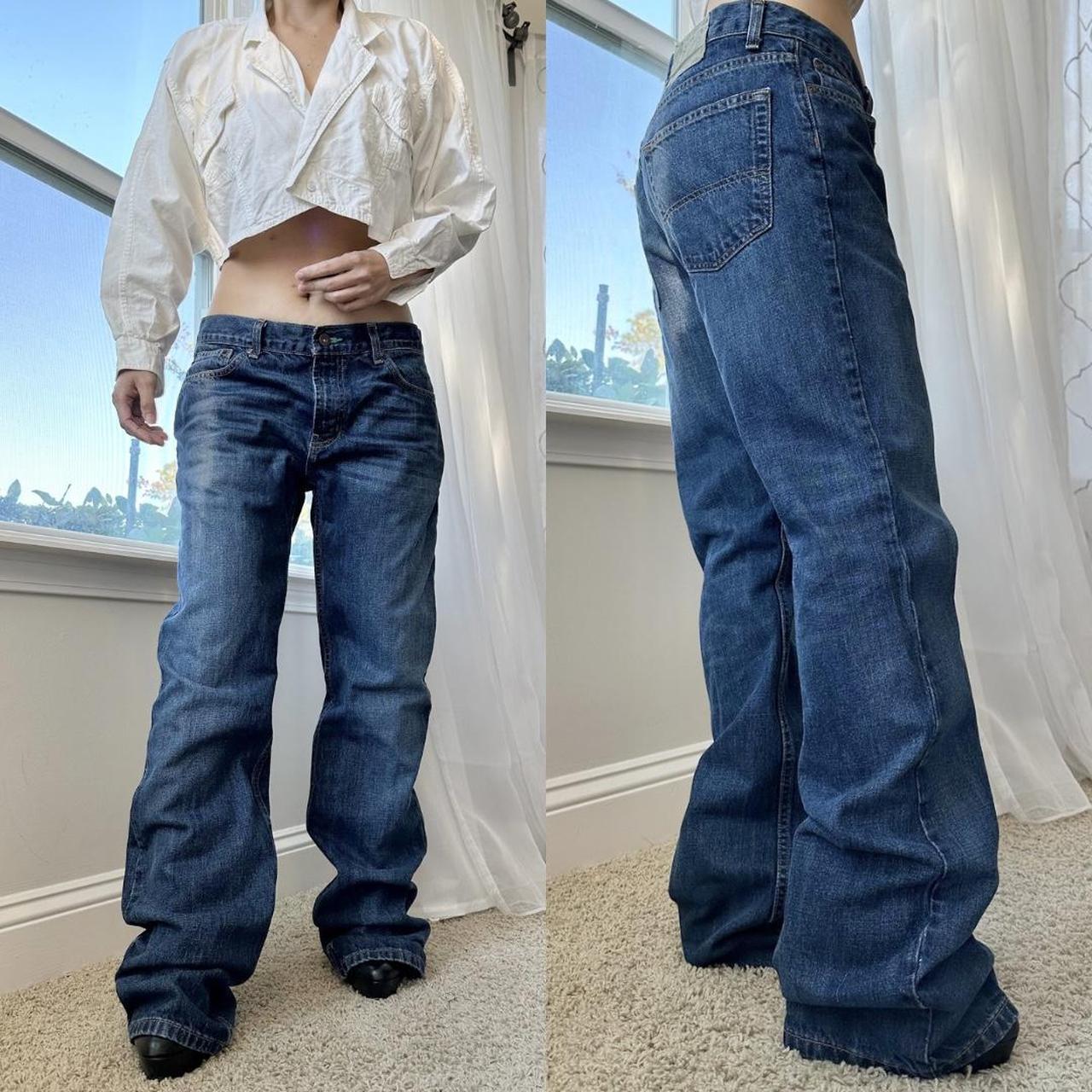 Bootcut medium wash jeans. Wear it fitted or baggy... - Depop