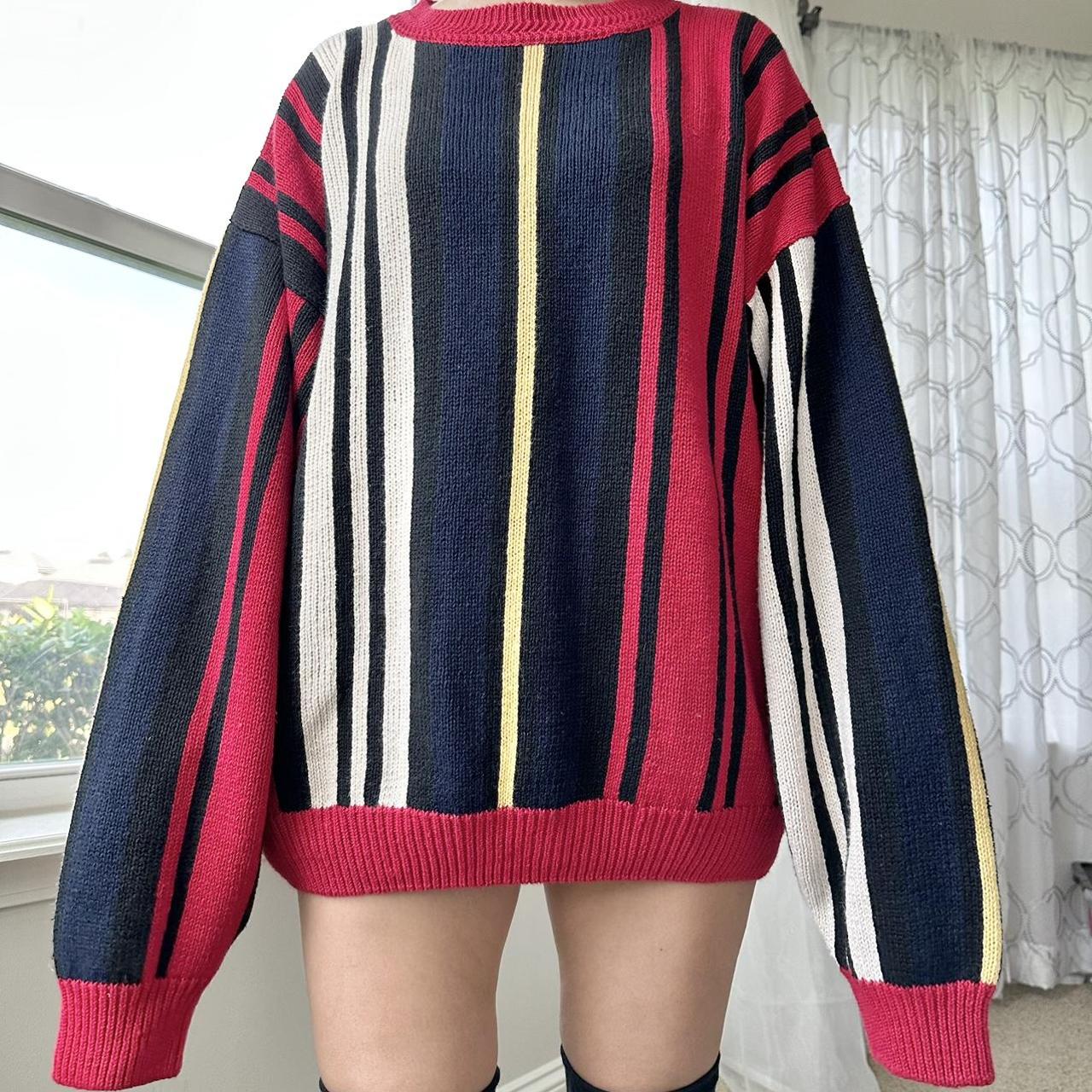 VTG crewneck sweater Vintage striped sweater in... Depop