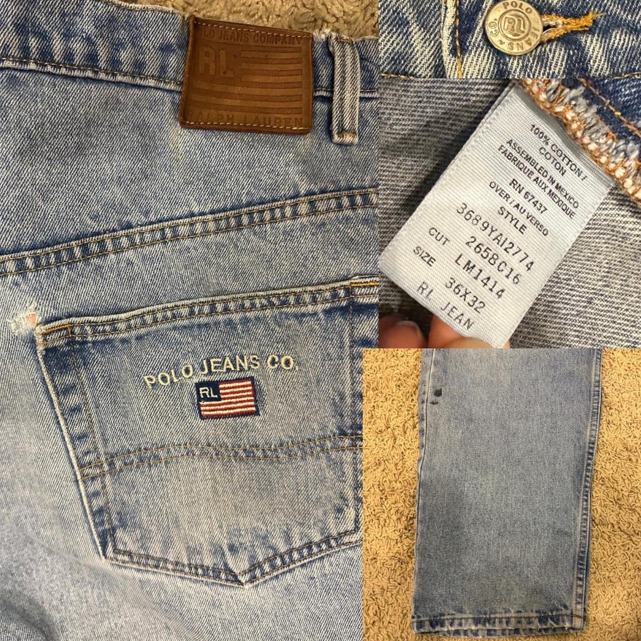 Vintage baggy jeans in a light wash. Features:... - Depop