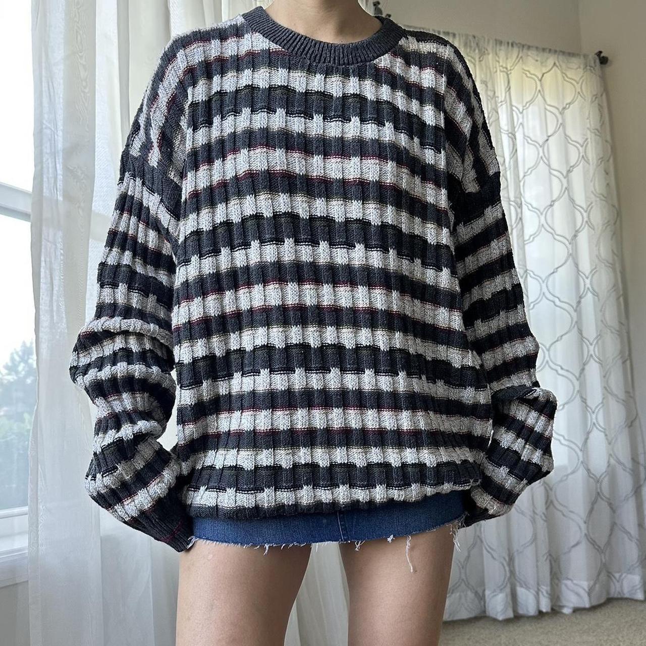 Striped sweater Vintage striped sweater in light... Depop