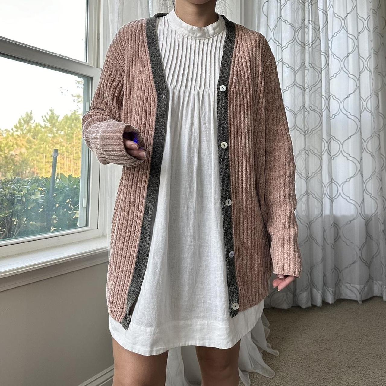 Chenille top grey cardigan