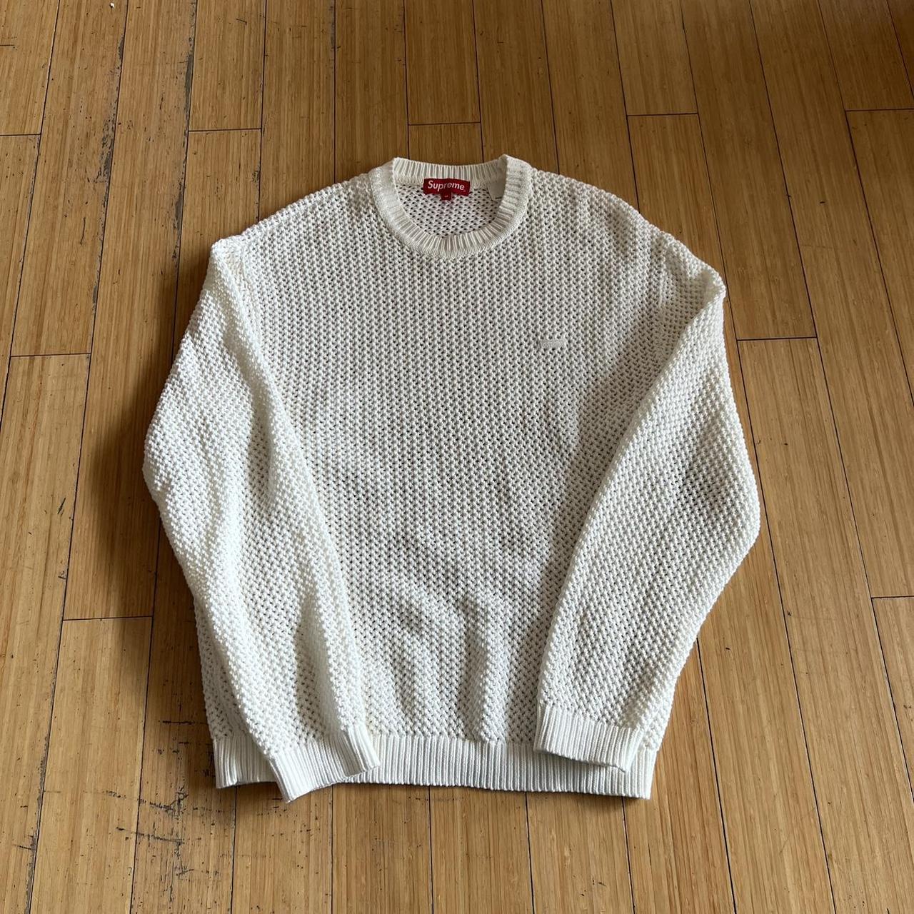 Supreme Open Knit Small Box Sweater White/Cream, Size...