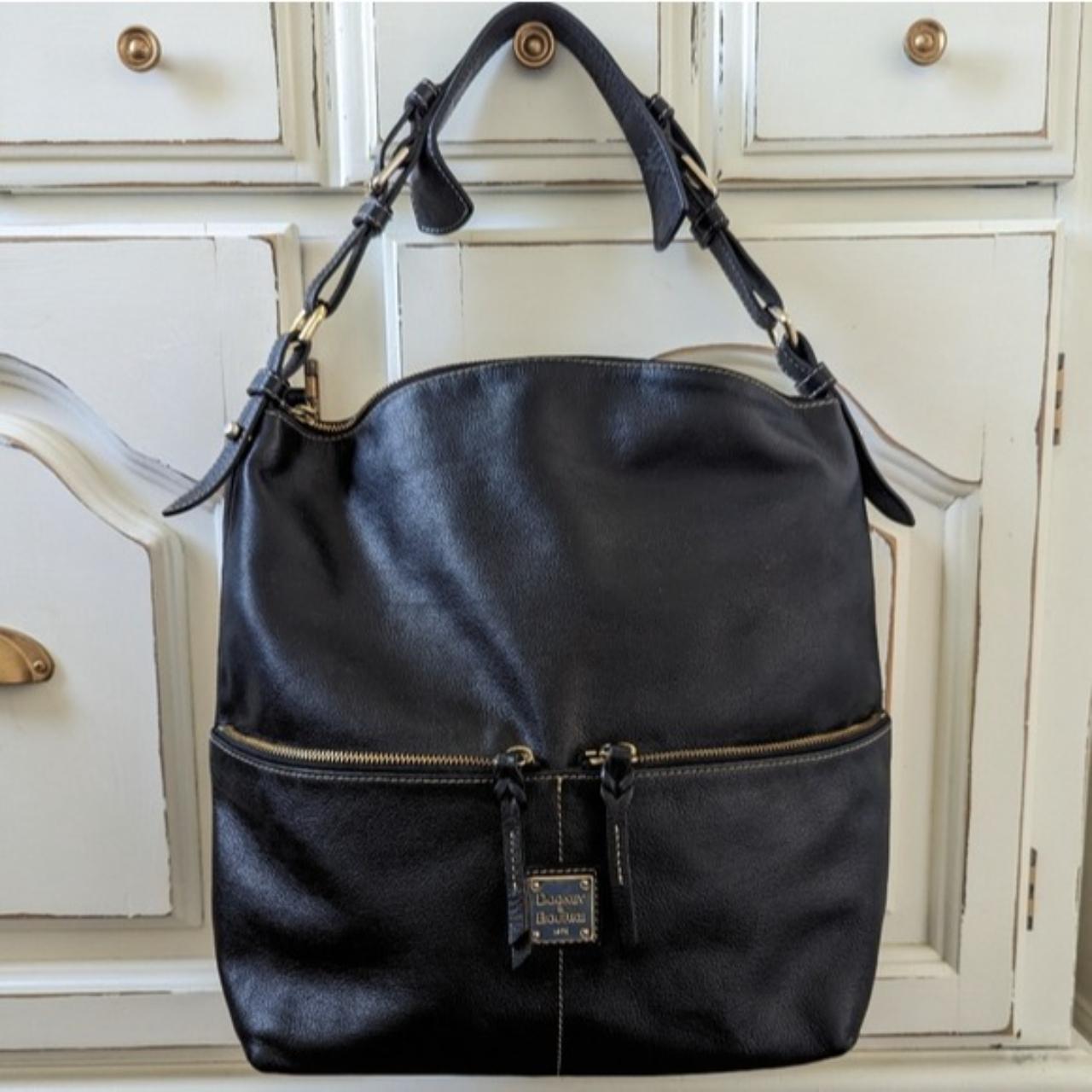 Dooney Bourke Black Dillen Medium Pebble Leather Depop