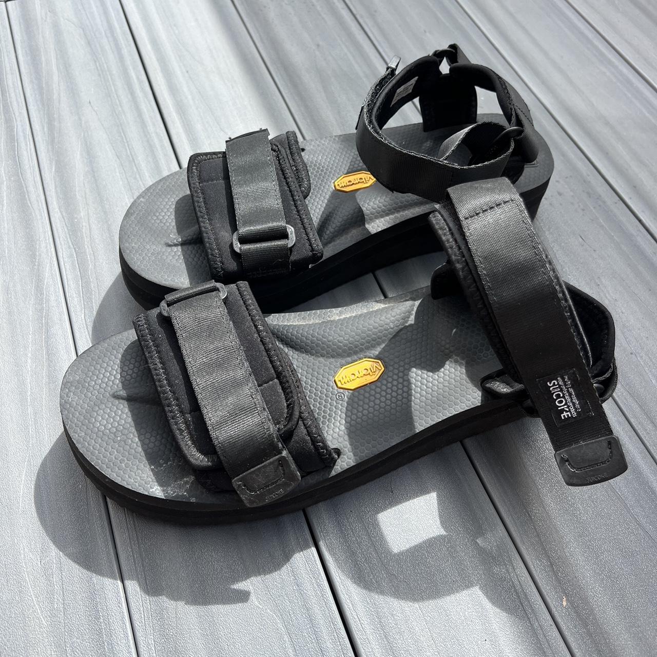 Suicoke platform sandals Scuba material and Velcro... - Depop