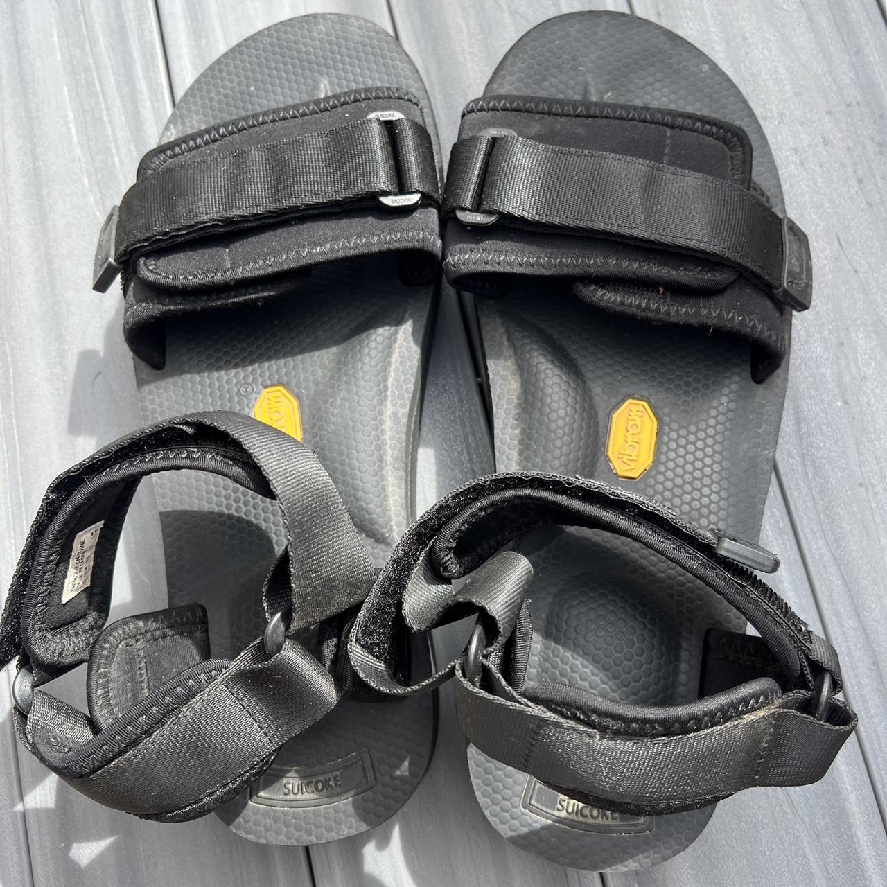 plaited leather slides