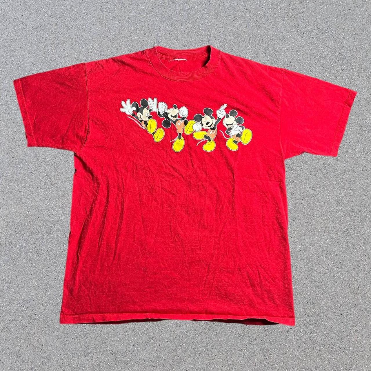 Vintage 90s Mickey Box Logo style t shirt, Size XL...