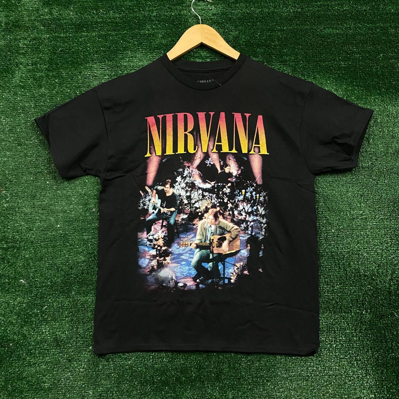 Nirvana Tshirt size small measures 20 inches pit to... - Depop