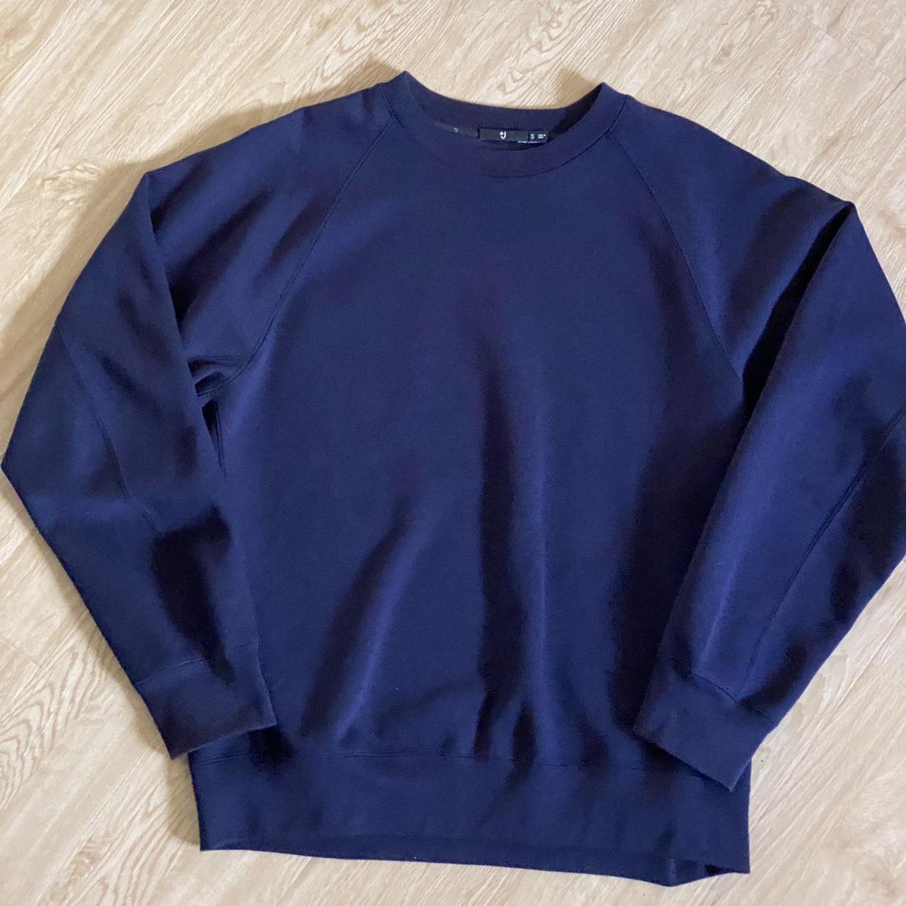 UNIQLO Men's Navy Sweatshirt | Depop