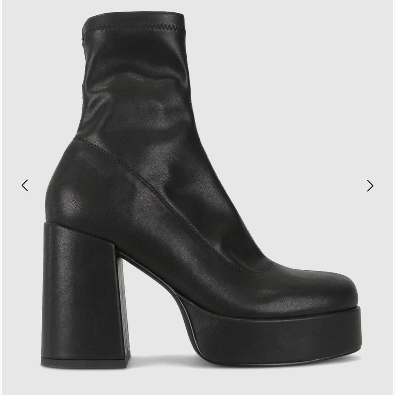 Panama block platform sock boots BETTS Worn a few... Depop