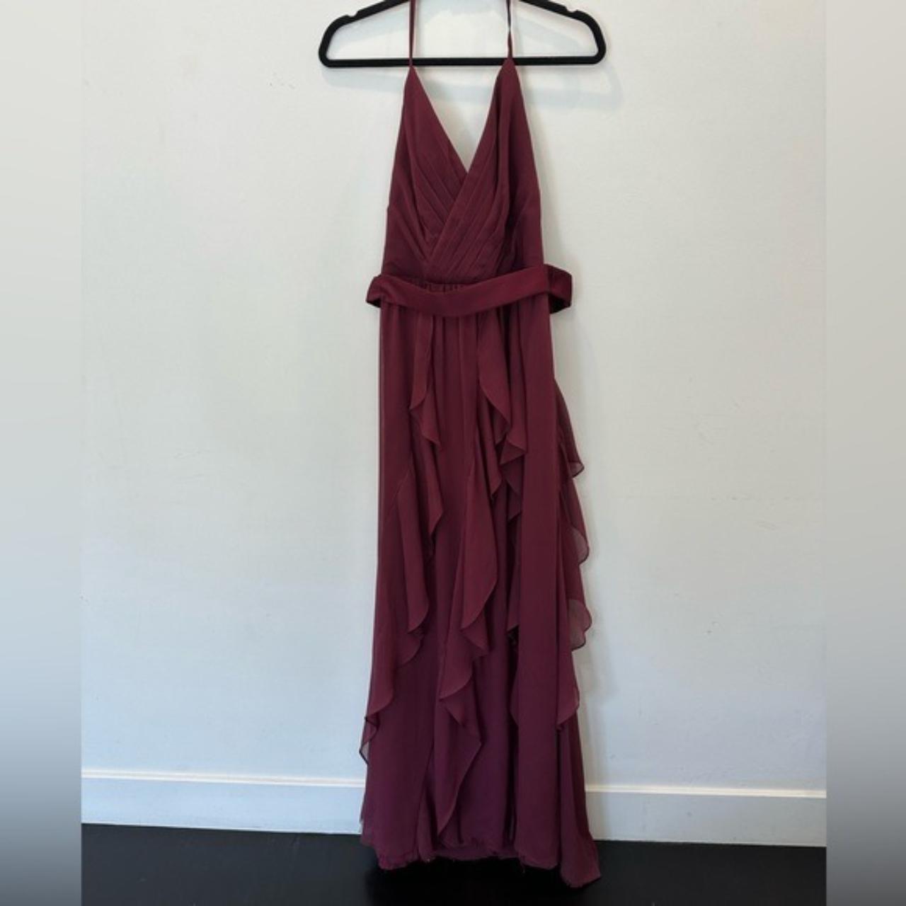 Vera wang burgundy dress sale