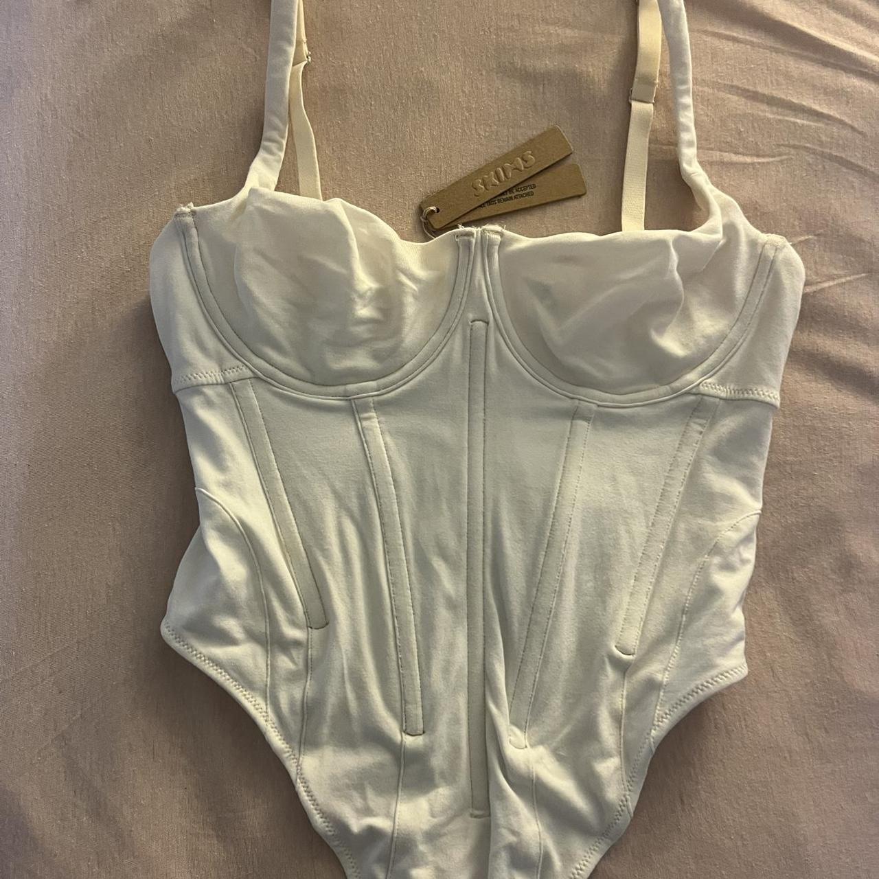 Skims Men's White Bodysuit | Depop