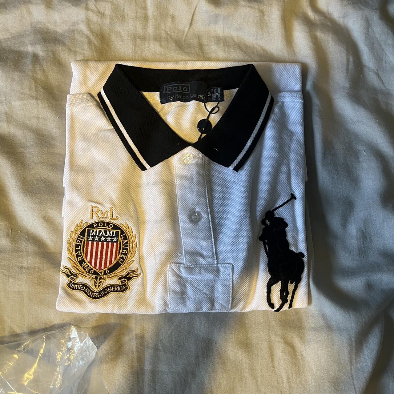 Ralph Lauren white and black polo shirt Big pony