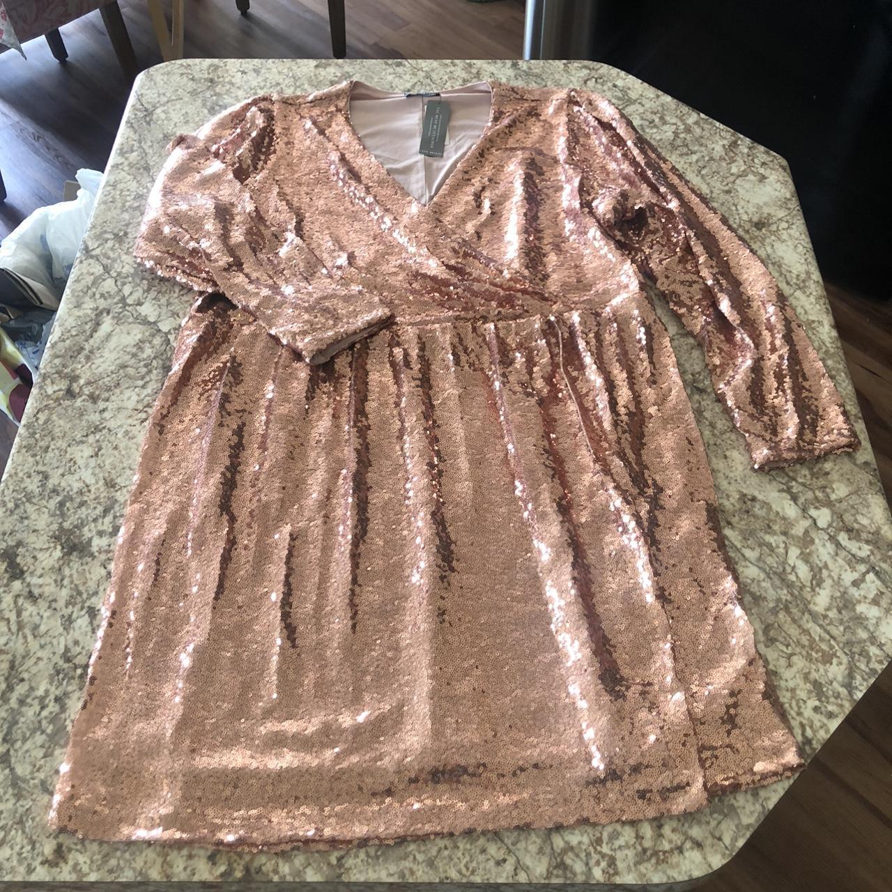 Glam rose gold sequin dress from Lane Bryant Size. Depop