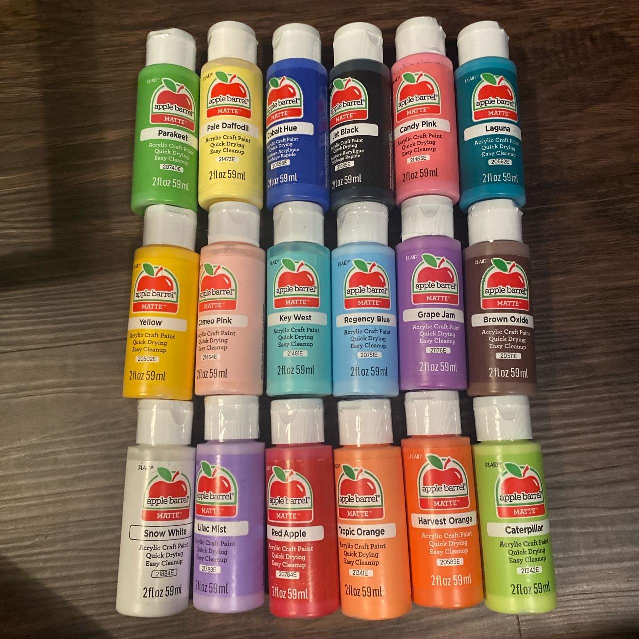 Apple Barrel Acrylic Paint 18 set 2oz. Completely... - Depop