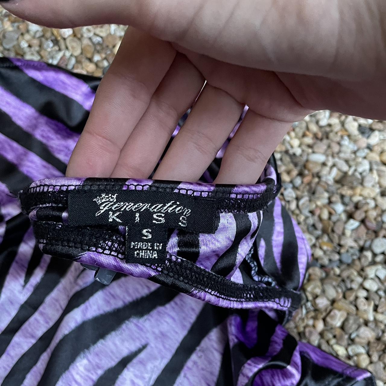 DOLLS KILL GENERATION KISS Purple zebra 2 piece set... Depop
