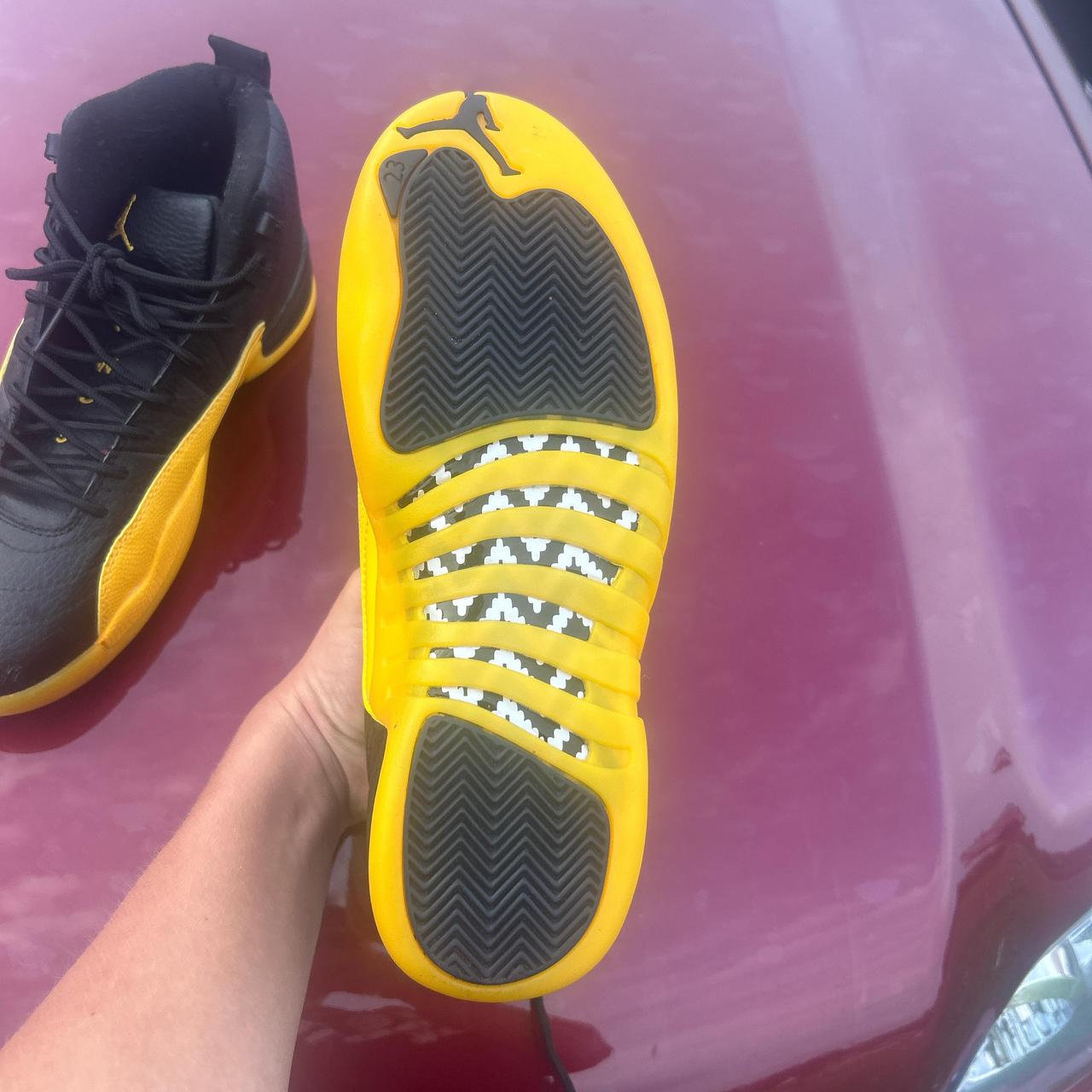 preschool jordan 12 black and yellow