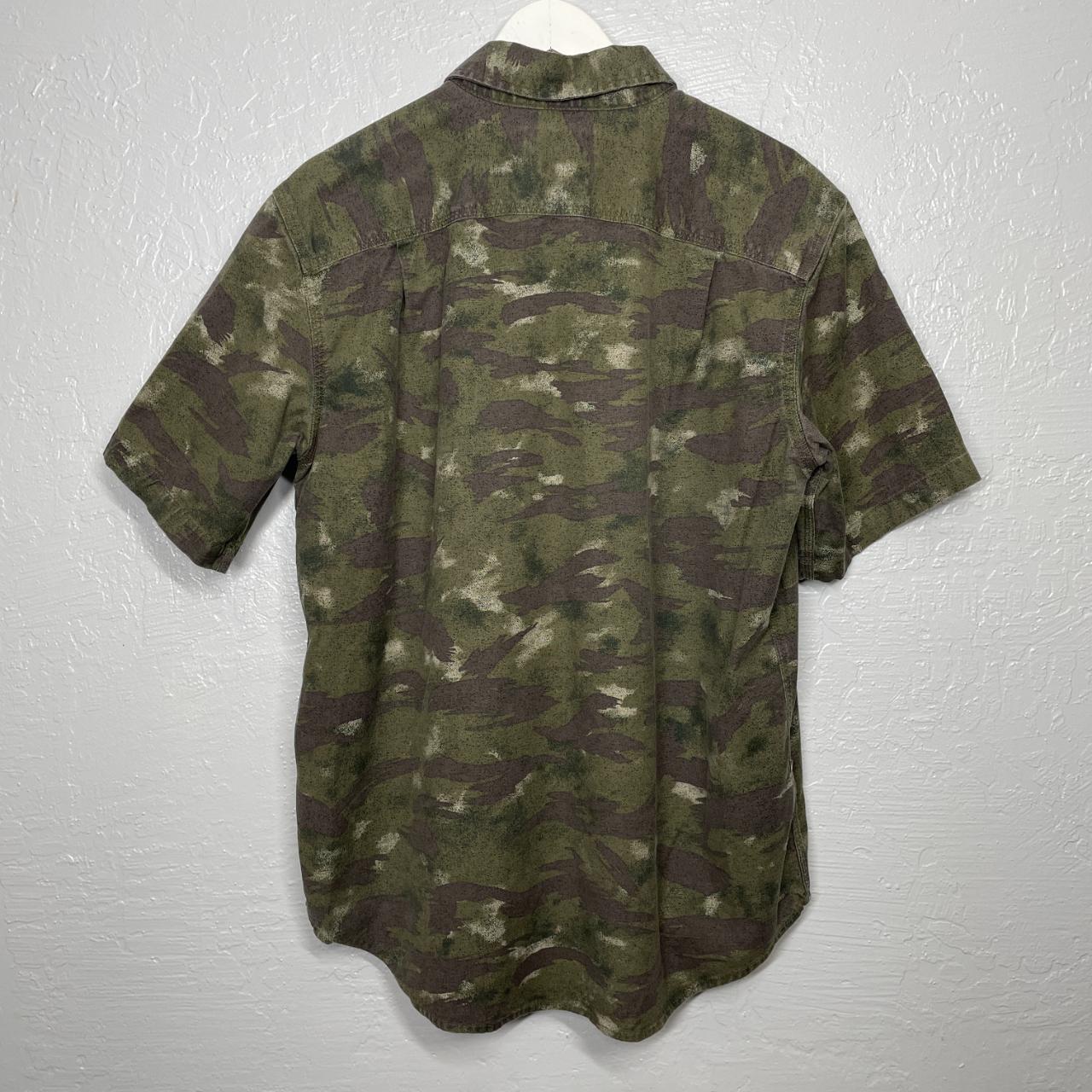 Men's Rugged Flex Midweight Canvas Short Sleeve Camo Shirt 105400