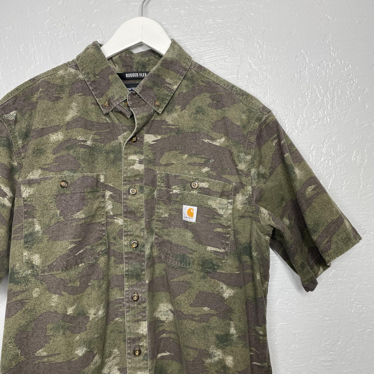 Men's Rugged Flex Midweight Canvas Short Sleeve Camo Shirt 105400