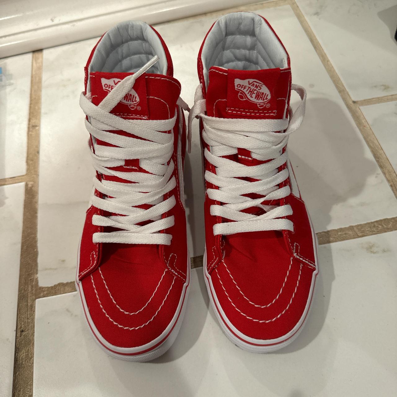 Red High Top Vans Brand New Never Worn in Box Mens. Depop