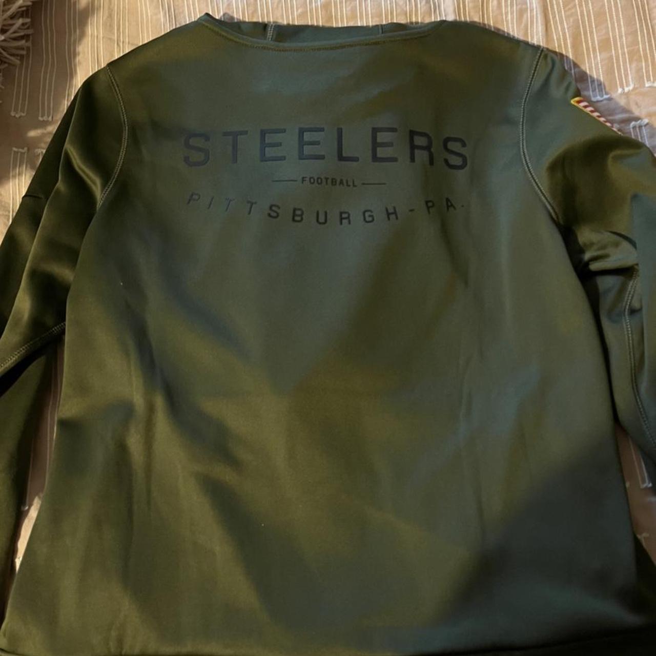 Army Green Steeler Hoodie - Depop