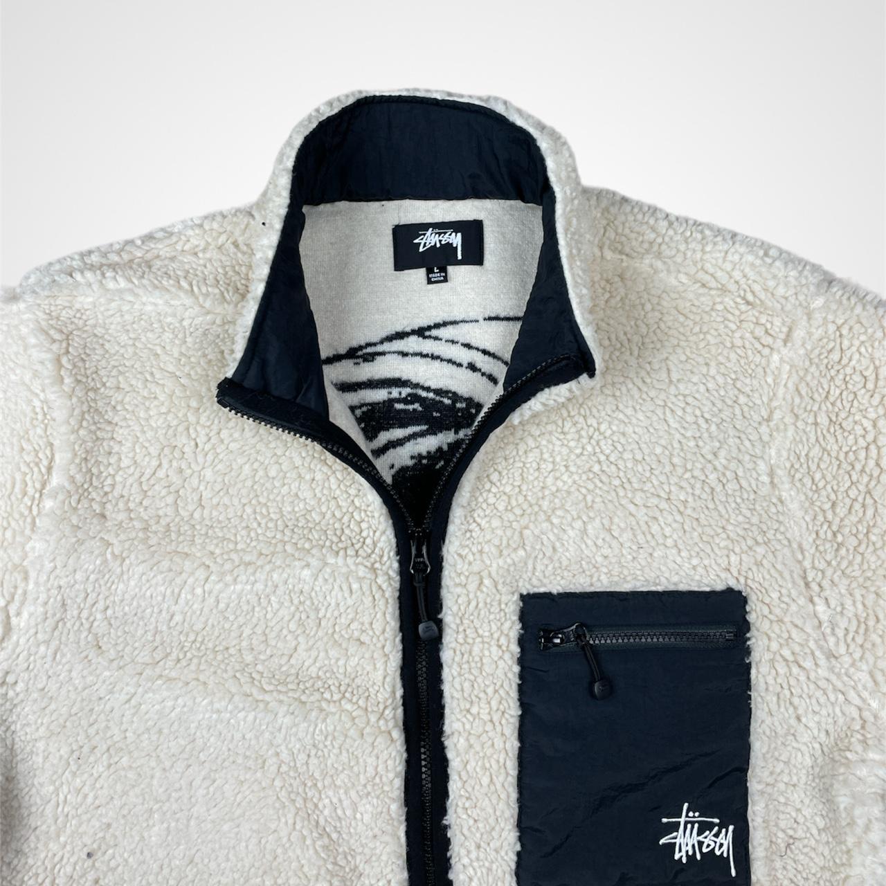 Stussy Venus Jacquard Sherpa fleece jacket in... Depop