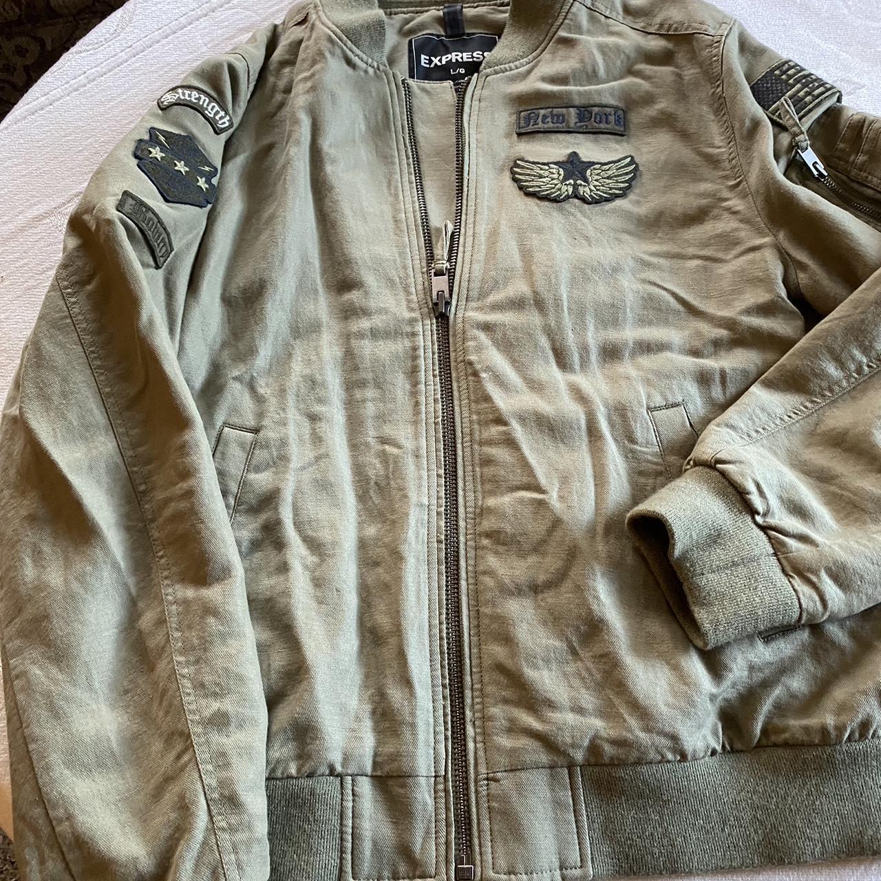Express military type jacket Size L - Depop