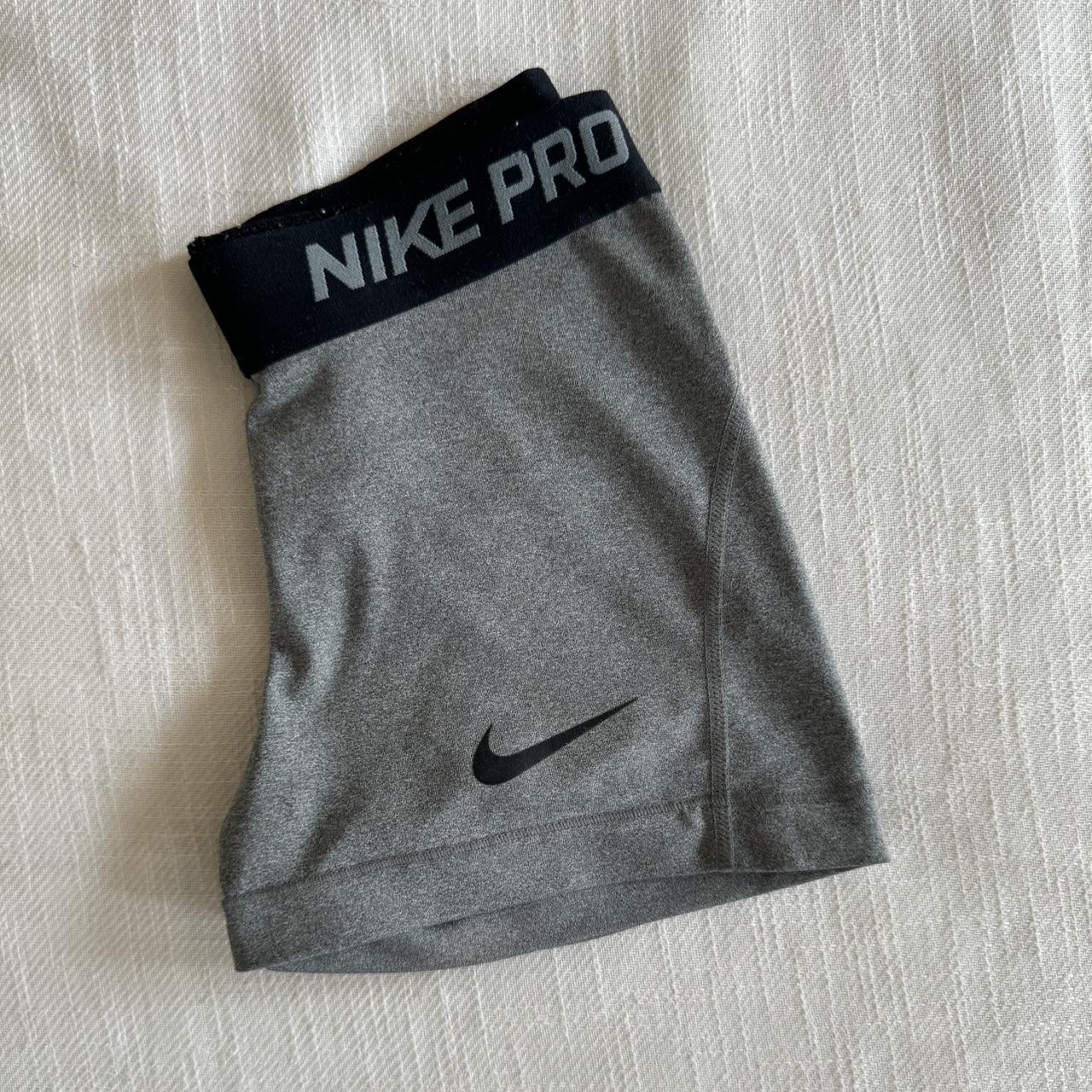 Nike pro spandex shorts grey and black Depop