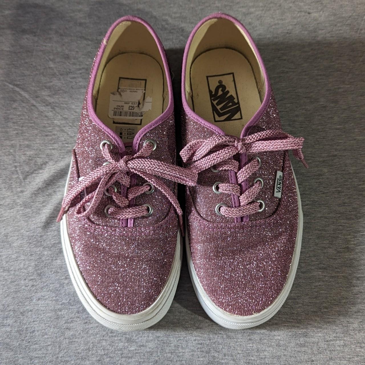 Pink glitter vans womens deals