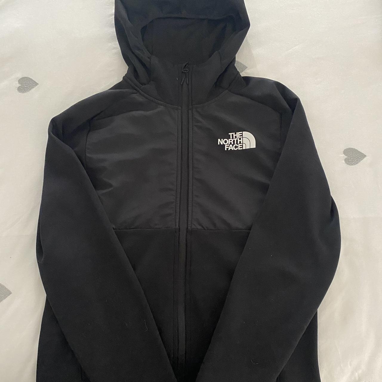 The North Face black tracksuit top. XS MENS - Depop