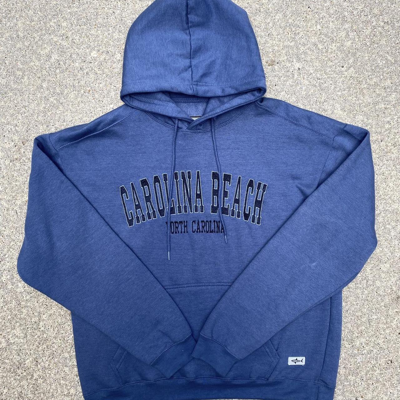 Blue Carolina Beach Hoodie, Cool NC Beach