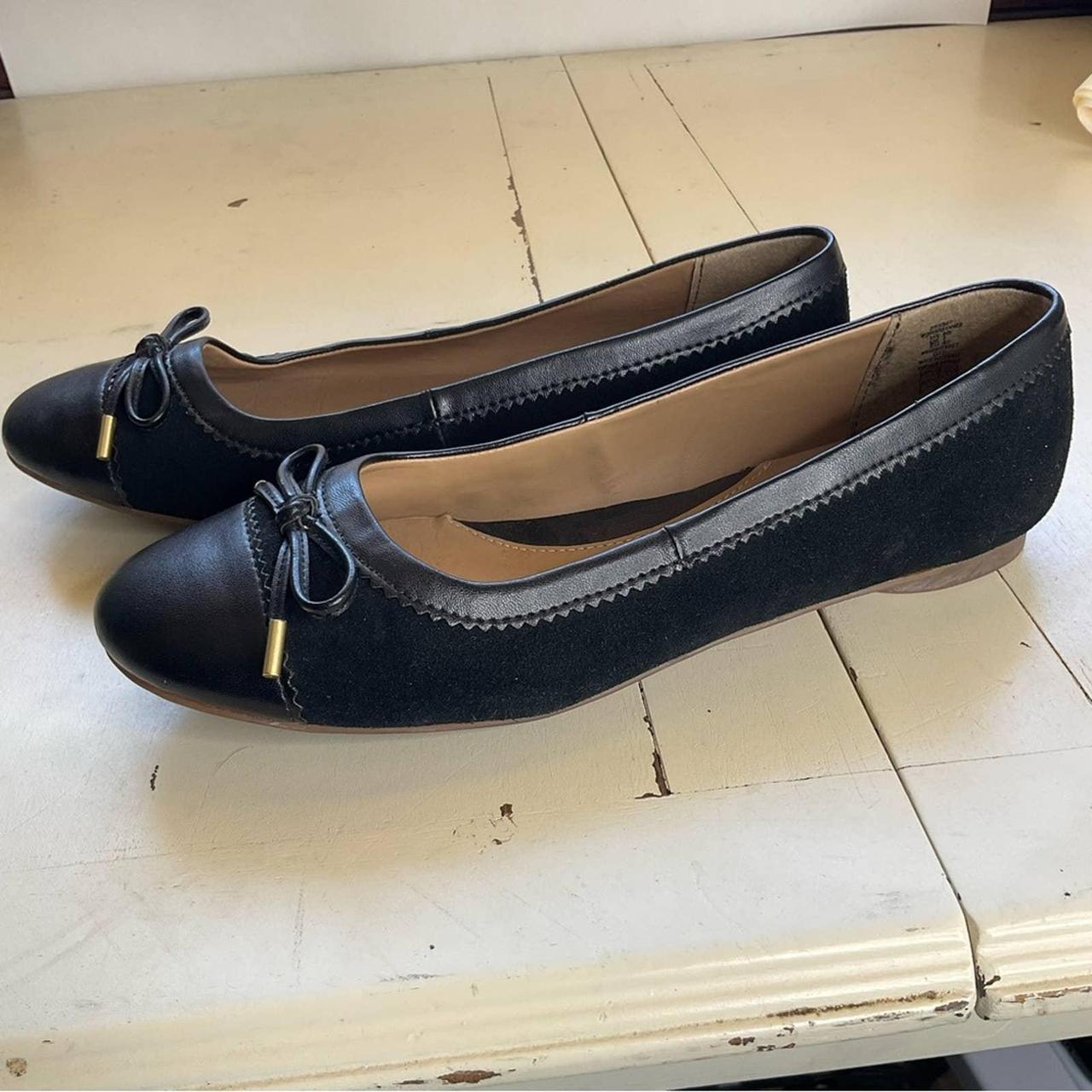 Lands' End Women's Black Balletshoes Depop