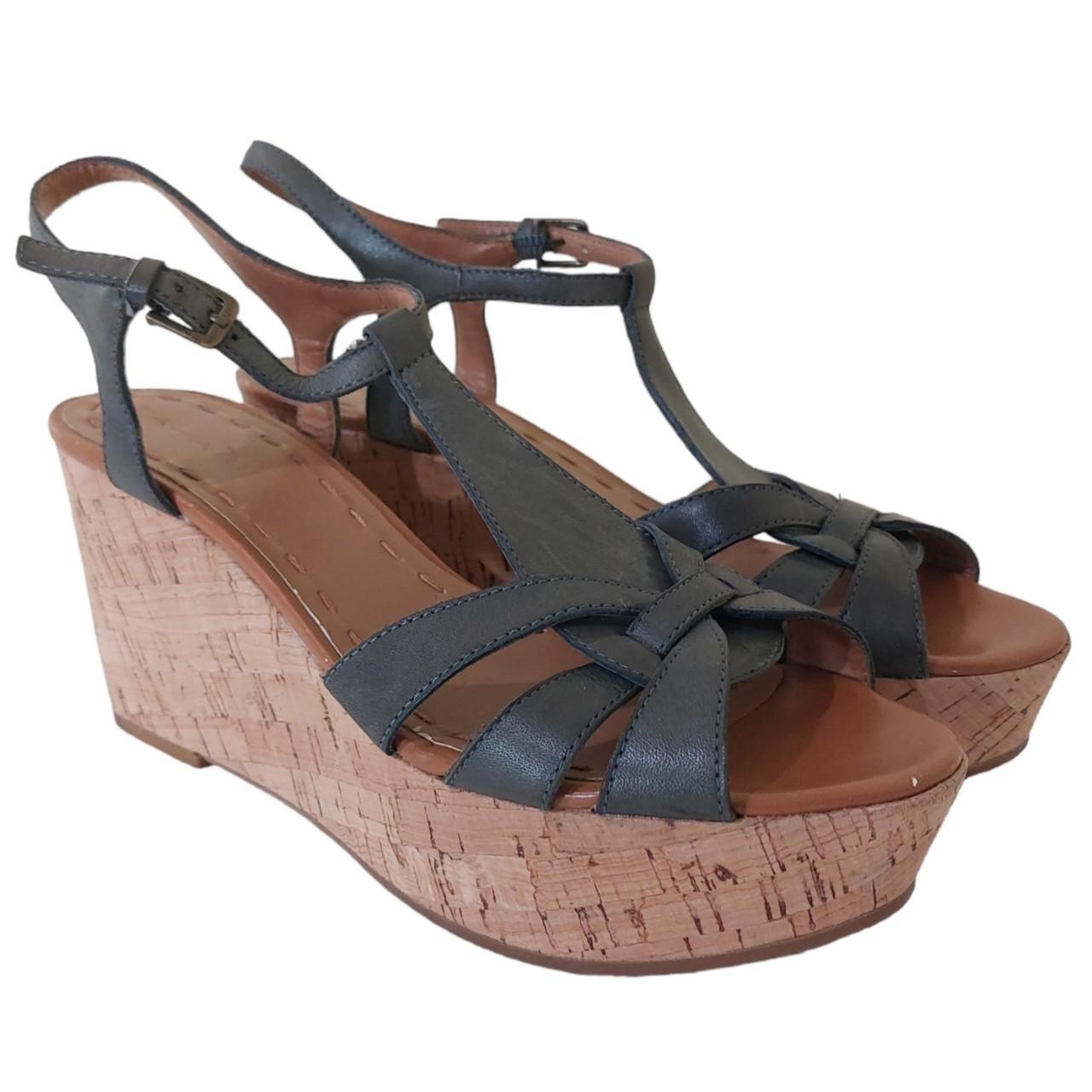 Born BOC Concept Black Strappy Platform Cork Wedge Sandals Women's 11 M/W |  eBay